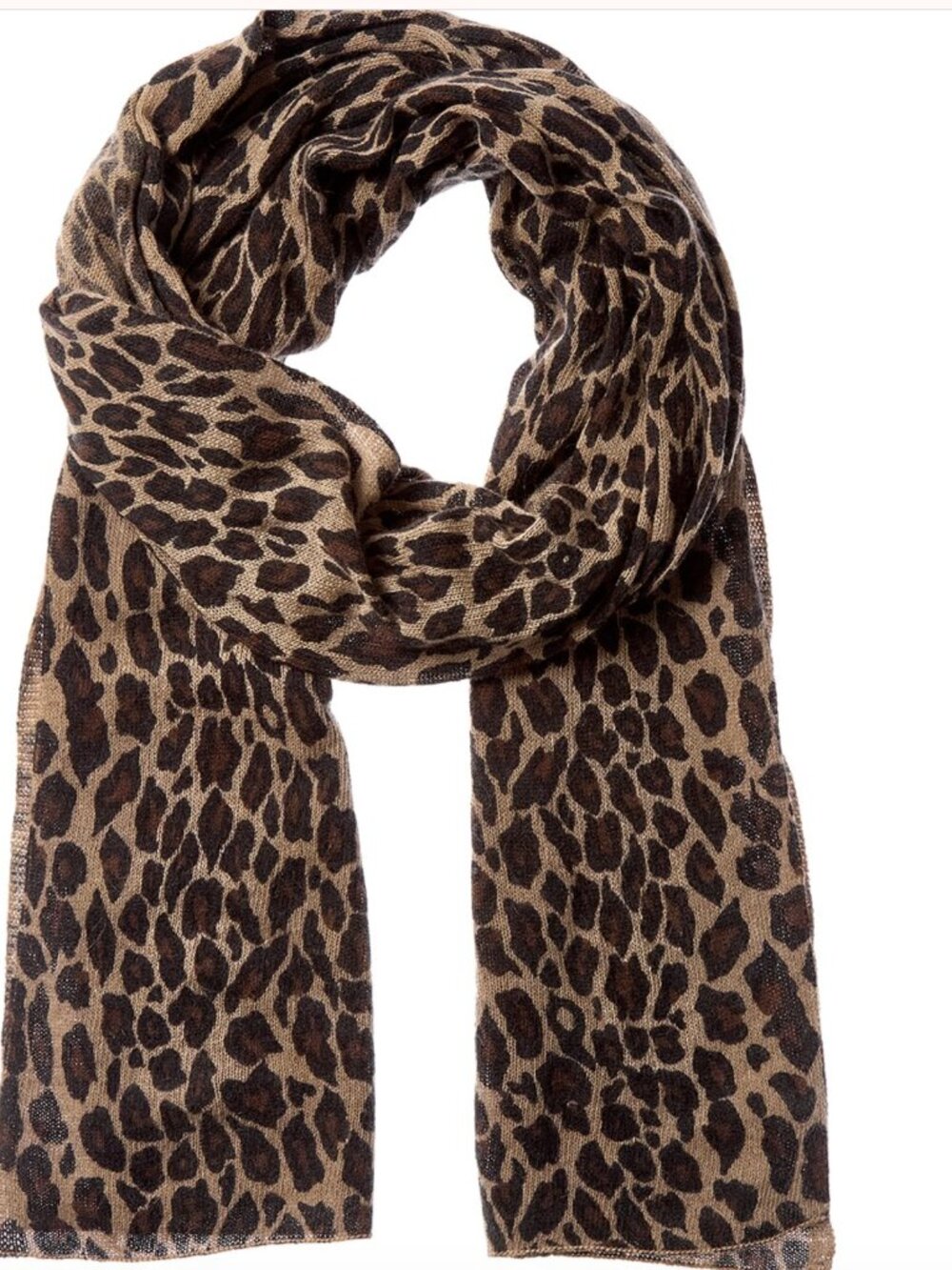 NWT Portolano Cashmere Animal Print Scarf